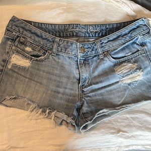 American Eagle jean distressed shorts